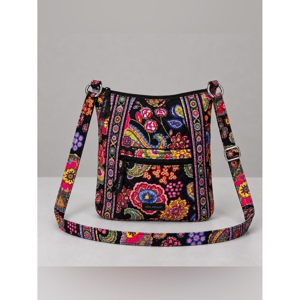 Vera Bradley Parisian Paisley Crossbody Hipster Shoulder Bag Retired Bohemian